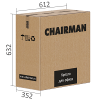 Изображение кресло chairman 696 белый пластик синяя ткань